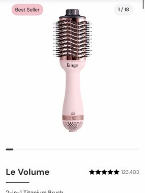 Lange 2-in-1 Round Brush Styler - Rose Gold & Light Pink